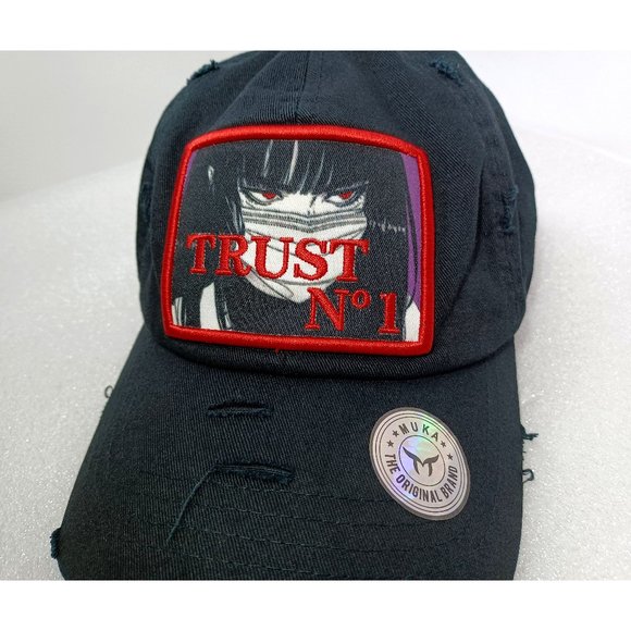 MUKA Anime Manga Masked Character Trust No 1 Distressed Embroidered Hat Cap OS - Picture 4 of 11